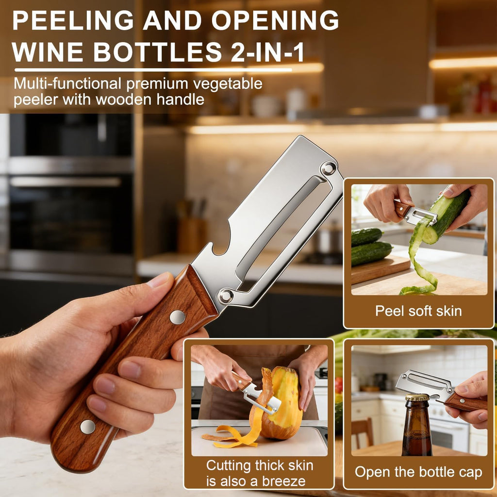 3-in-1 Multi-Functional Vegetable Peeler & Bottle Opener
